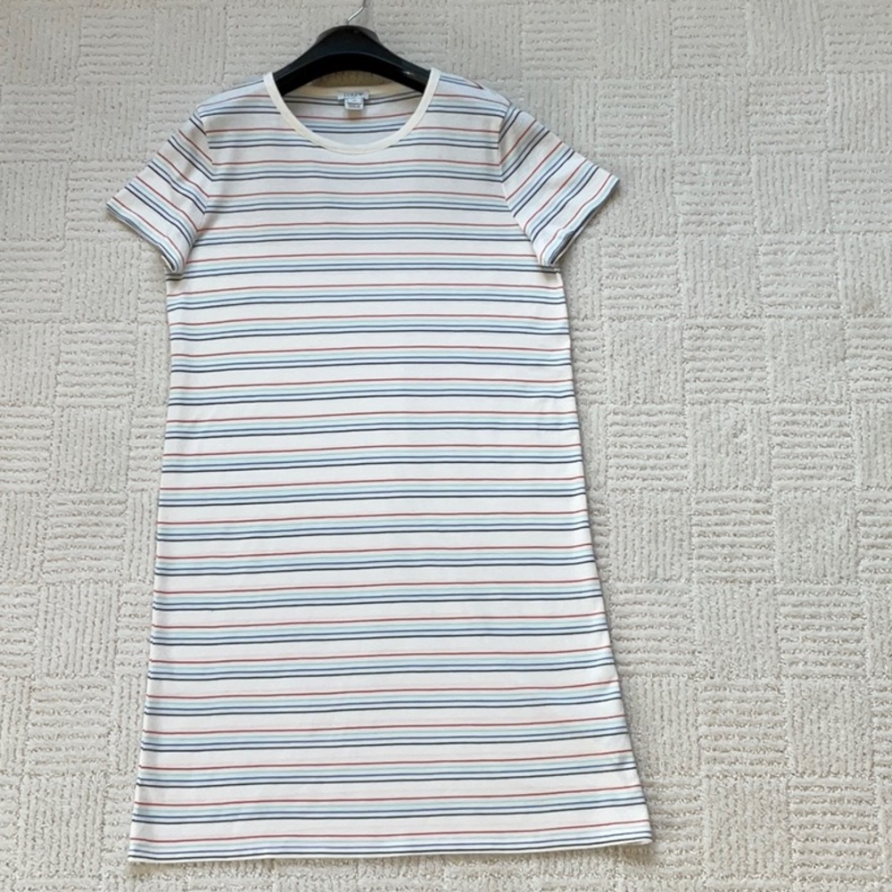 J Crew Factory Striped Tee Shirt Dress NWOT